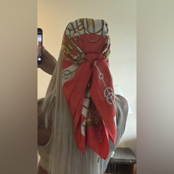 Hermes silk scarf